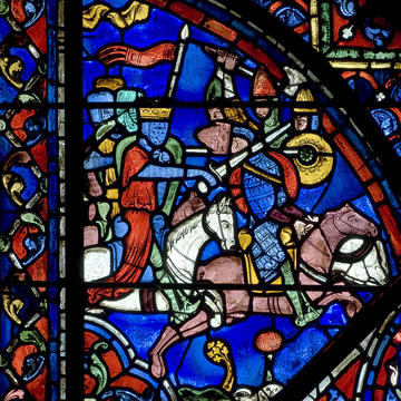 chartres bay 07 charlemagne panel glass